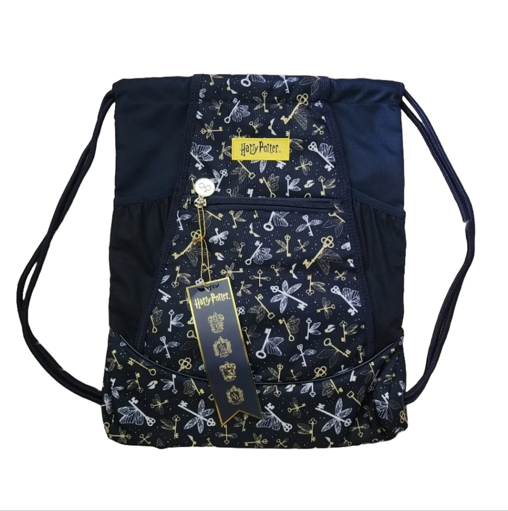 JuJuBe Harry Potter Drawstring Backpack flying keys limited edition